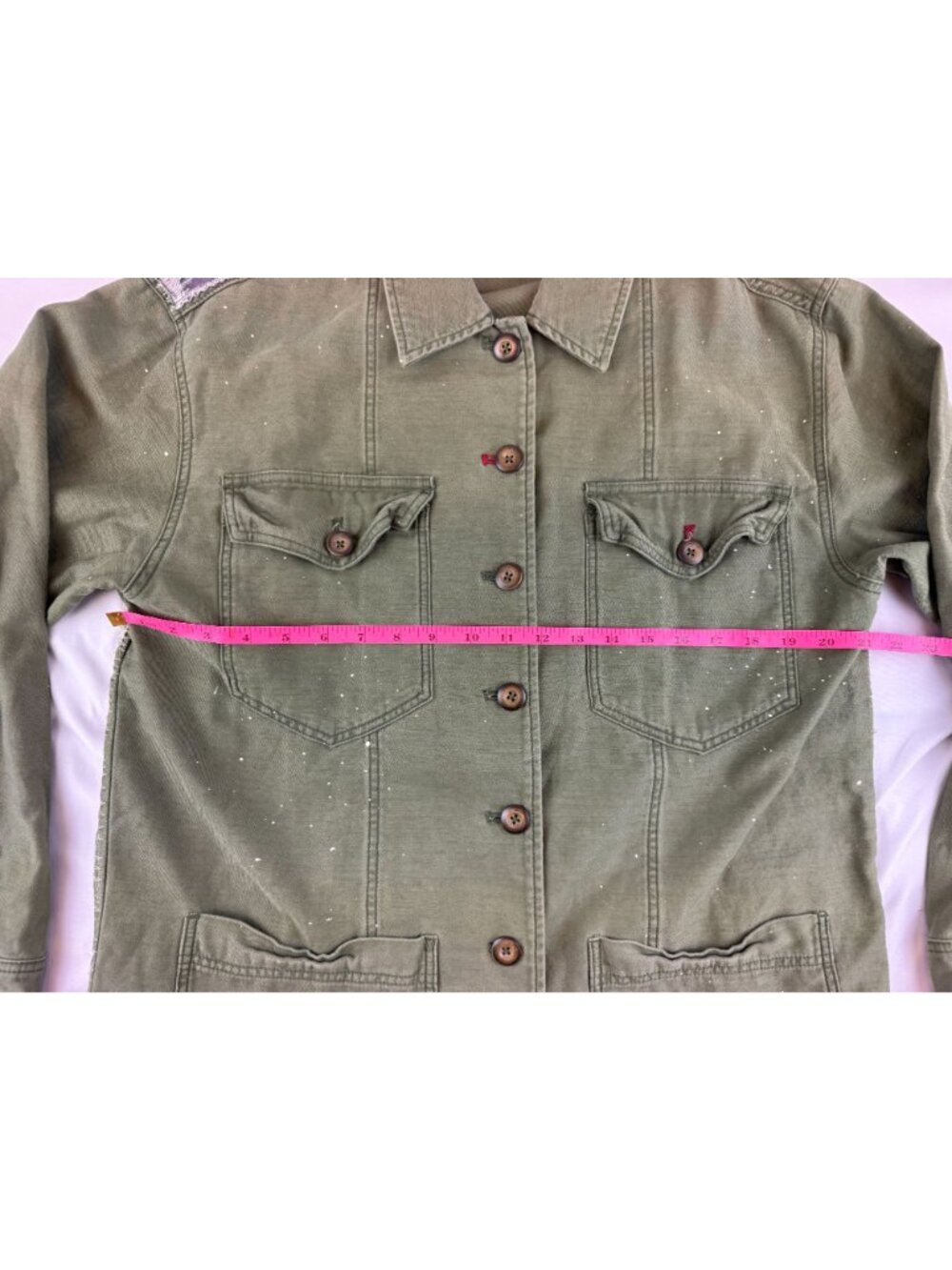We The Free - Free People Spruce Military Shirt Jacket - Moss - Size Small - Picture 9 of 10